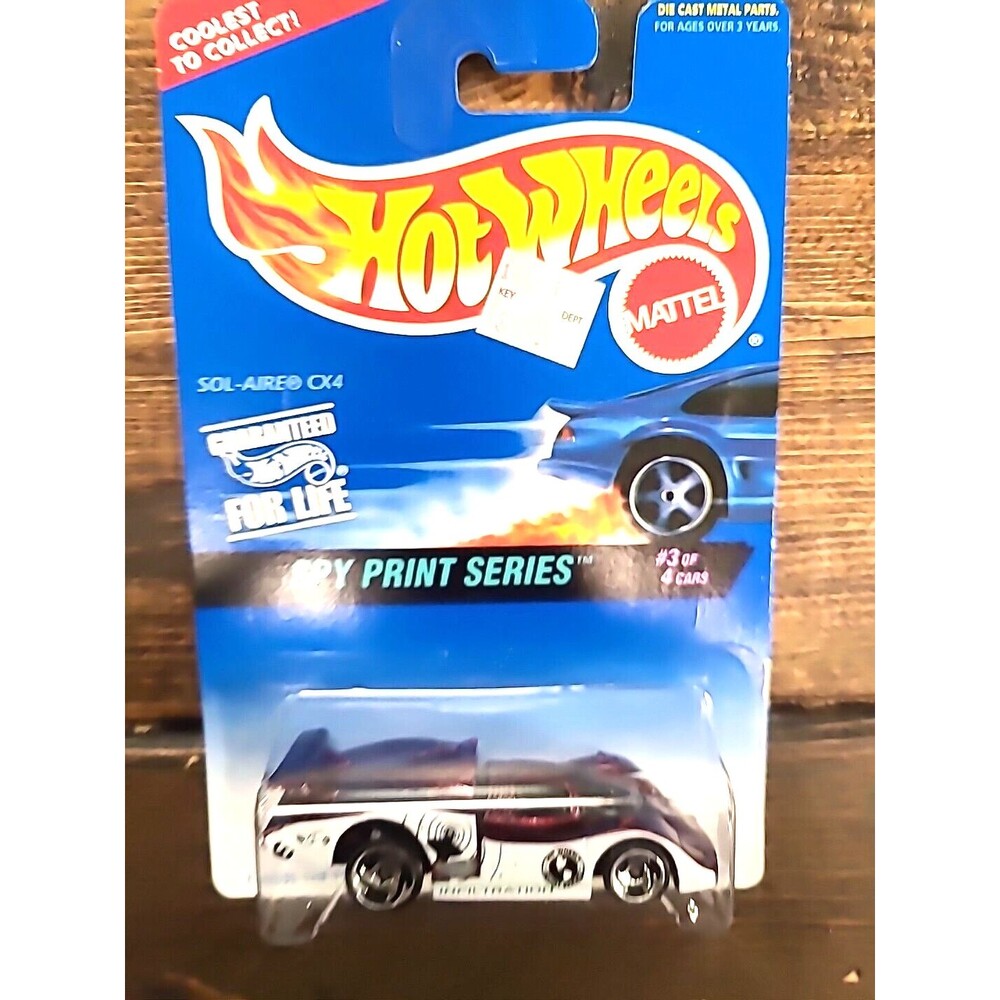 Vintage NEW NOS 1997 Hot Wheels #555 Sol-Aire CX4 Spy Print Series #3/4